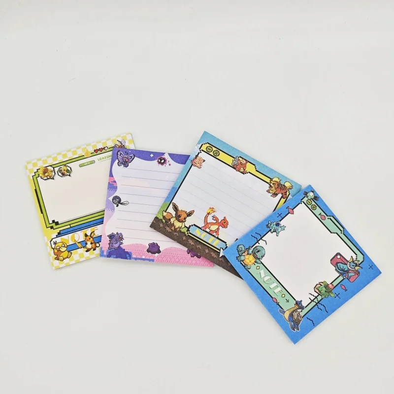 12/24個漫画ポケモンメモパッド付箋かわいい文房具ラベルプランナーシールポスト学用品