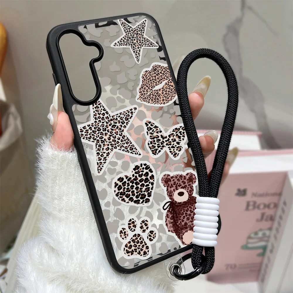 Silikon Matt INS Star Handyhülle für Samsung Galaxy S26 Ultra Funda S25 FE S24 S23 Ultra S26ultra Schutzhülle mit Trageband