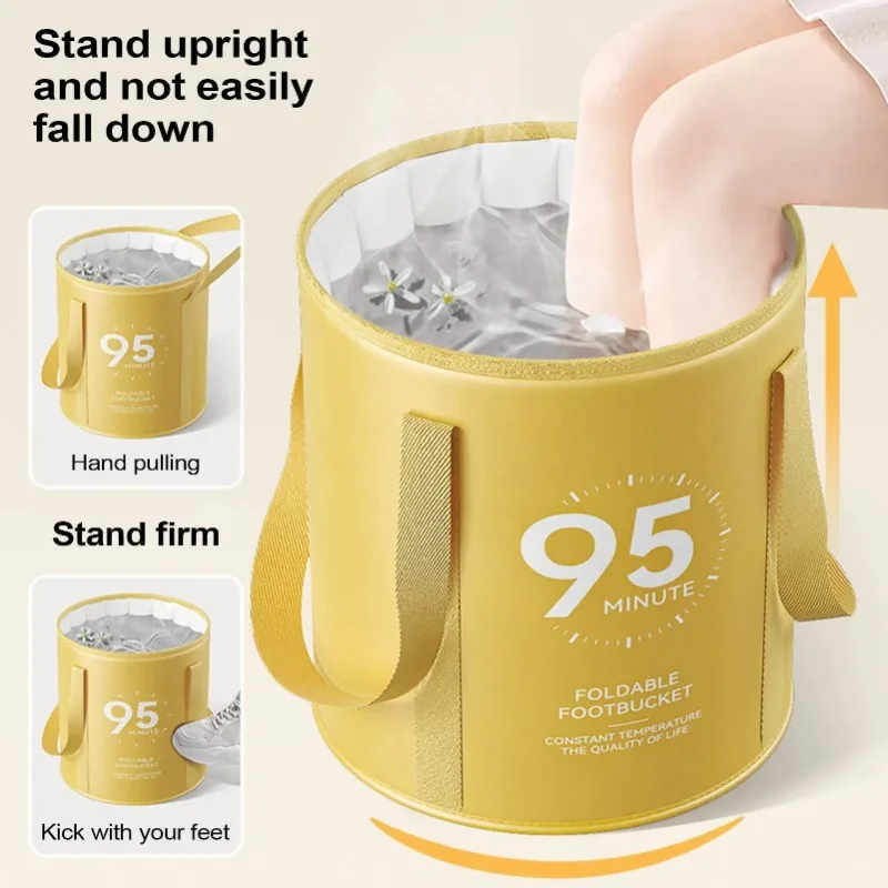 

Ванна для ног Складное портативное ведро для ванны для ног с нескользящим контейнером для ухода за домашним уходом Циркуляционный душ для путешествий Чистка