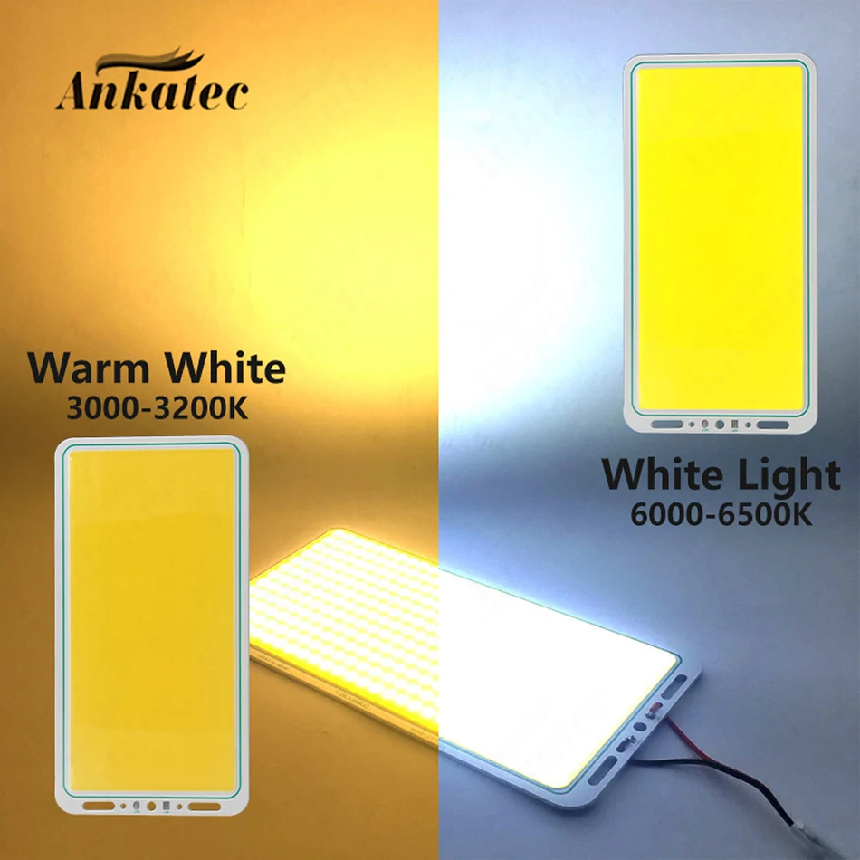 New High Power 70W DC 12VLED COB Face Light Source Panel 220*112mm for Outdoor Waterproof Camping Tent Carpet Fishing Light Lamp