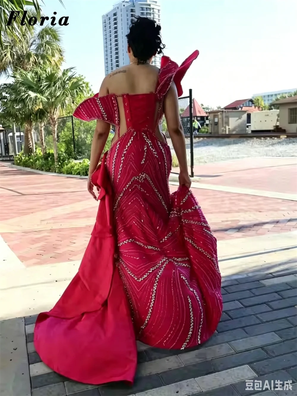 Neue Elegante Fuchsia-Abendkle – Elegant Satin Evening Gown Split Bewertung und Preis