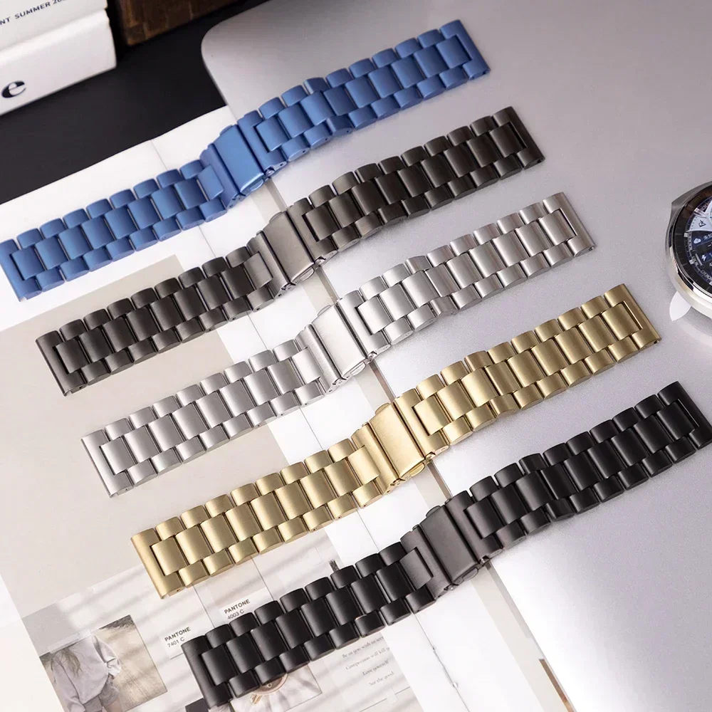 22mm Stainless Steel Strap For Redmi Watch 3 Active Metal Replacement Bracelet For Redmi Watch 3 Lite/5 Lite/5 Active Watchband