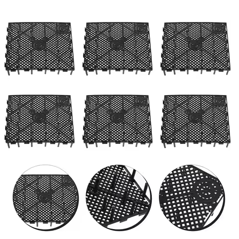 6pcs Bottom Grid For Aquarium Diy Fish Tank Filter System Multi-Hole Splicing Wear-Resistant Plastic Gravel Filter Board