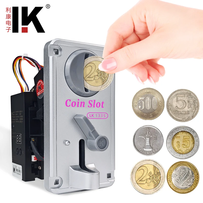 

Custom LK133S Cpu Anti Phishing Universal Mech Coin Acceptor Selector Receiver for Laundry Claw Fishing Water Veding Machine