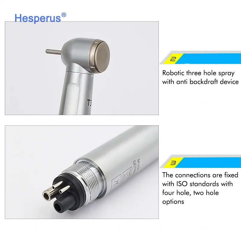 T3 Racer Den tal LED High Speed Handpiece Self-powered Air Turbine E-generator Den tal Handpiece Torque 2 hole /4 Hole