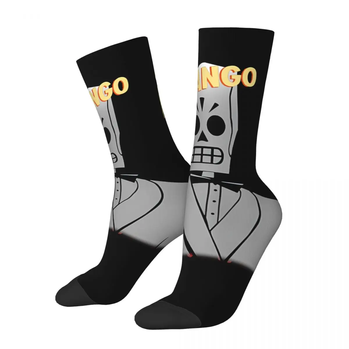 Cigarette Men's Socks Vintage Harajuku G-Grim Fandango Street Style Novelty Pattern Crew Sock