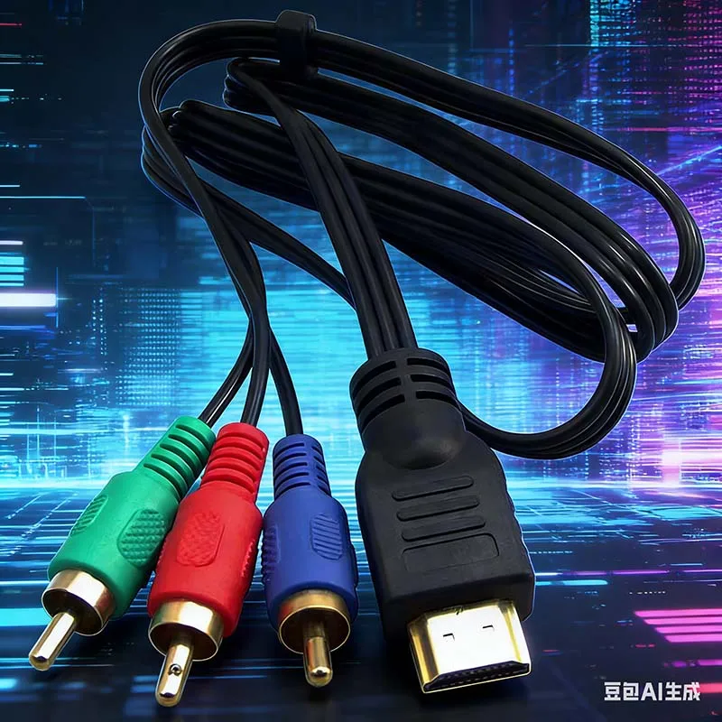 3ft HDMI-compatible M Male to 3 RCA M Video Audio Converter Component AV Adapter Cable DV High Quality