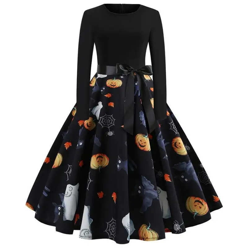 Fantaisie citrouille loween Costume Vintage femme Par Dr t-quarts Sve Polyester Ciwalk printemps