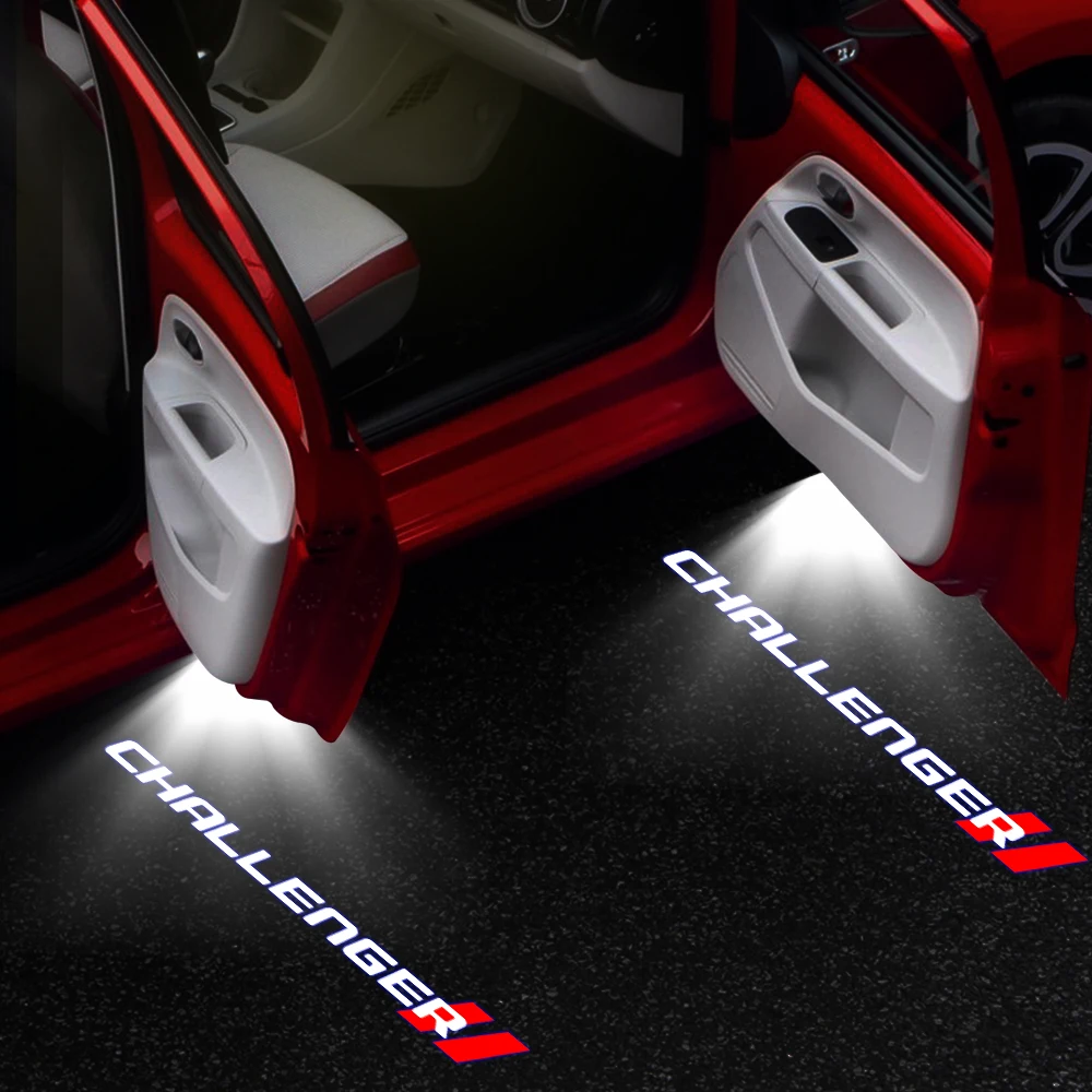 2008-2019 Challenger Shadow For Dodge Door Light 2pcs Challenger Welcome Light Carpet Ghost Shadow Light For Dodge Challenger