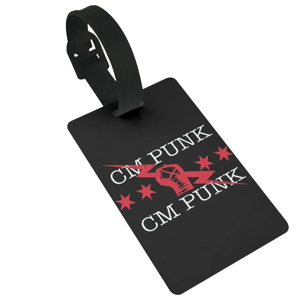

CM Punk Luggage Tags Suitcase Accessories Travel PVC Cute Baggage Boarding Tag Portable Label Holder ID Name Address