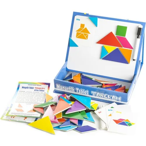 Diytoy Magnetic Tablet Tangran Training Set. 45 Pieces of Activity Cards, 49 Pieces of Tangram Puzzle