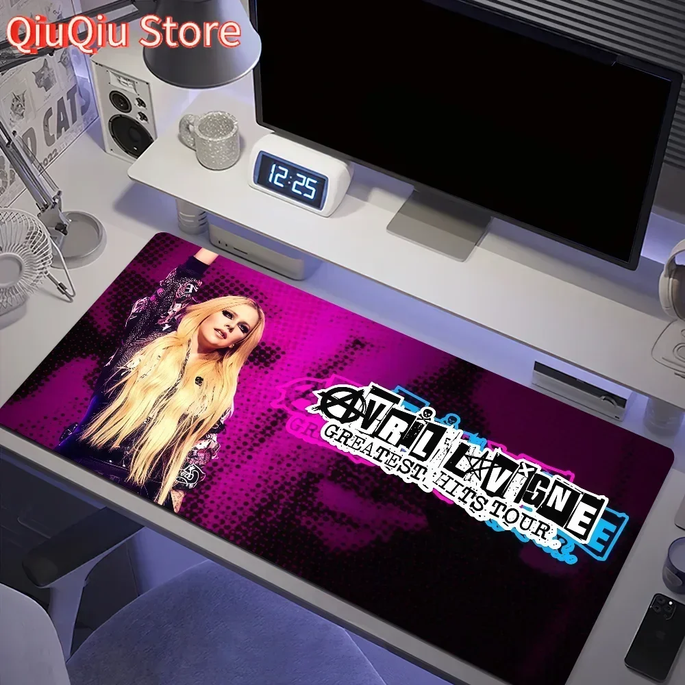 

Go Mouse Pad Avril Anti-fray Home Custom Let Ergonomic Office Singer Rubber Large Desk Mat Keyboard Lavigne PC Non-slip