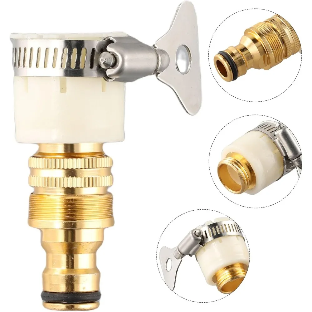 1PC Universal Faucet Connector Water Pipe Connector Adapter Suitable For Garden Water Pipe Fittings Watering And Car Washing