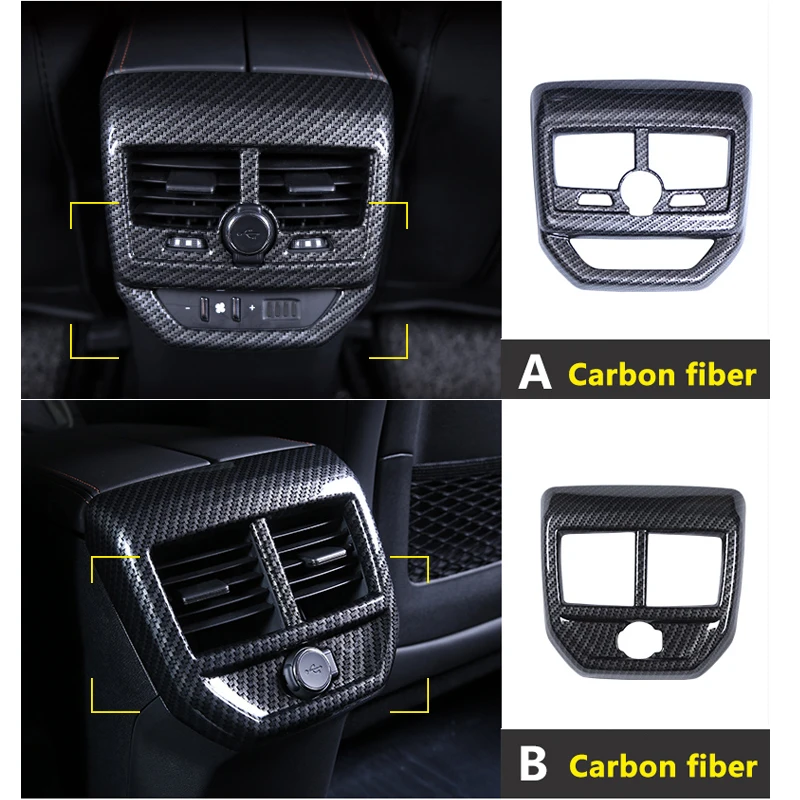 For Peugeot 3008 5008 GT 2016 2017 2018 2019 2020 2021 2022 2023 Hybrid Car Rear Air Conditioning Vent Outlet Cover Trim Sticker