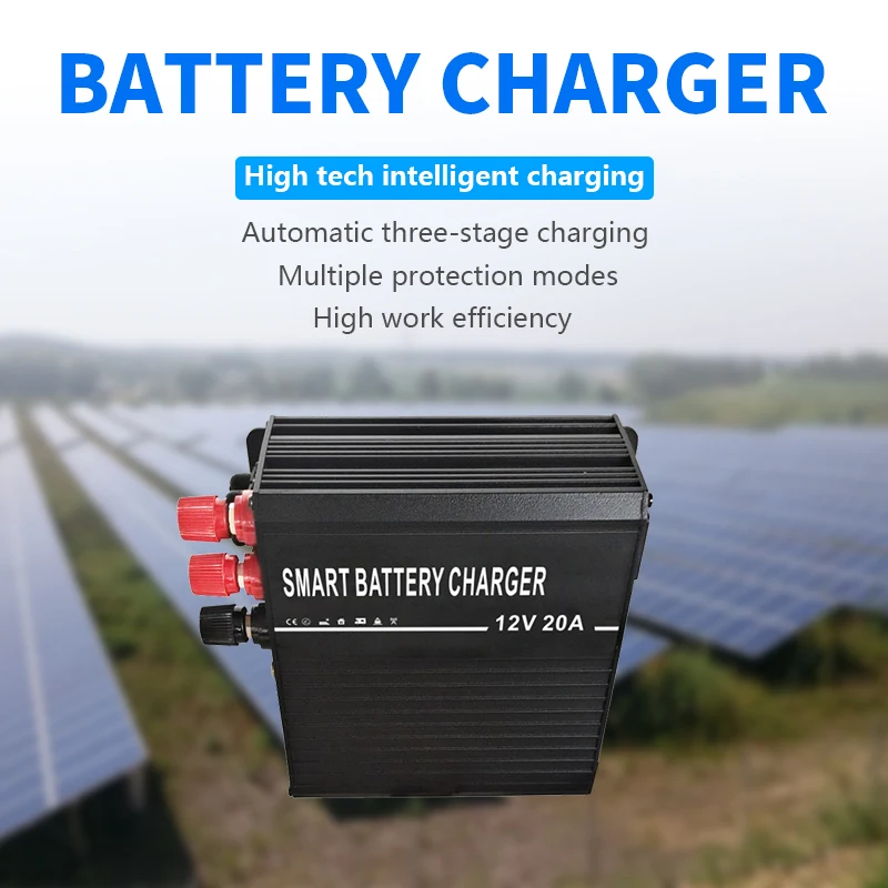 Caricabatteria intelligente intelligente 12v 30a Presa UE Ricarica automatica a 3 stadi Soluzione di ricarica ad alta ormanza Pe