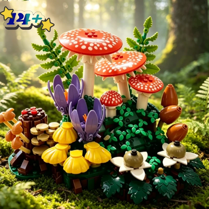 Nouvel Arrivage Ensemble de Blocs de Construction Champignons des Forêts 806 Pièces Modèle Créatif à Assembler pour Adultes Cadeaux de Fêtes et d'Anniversaire