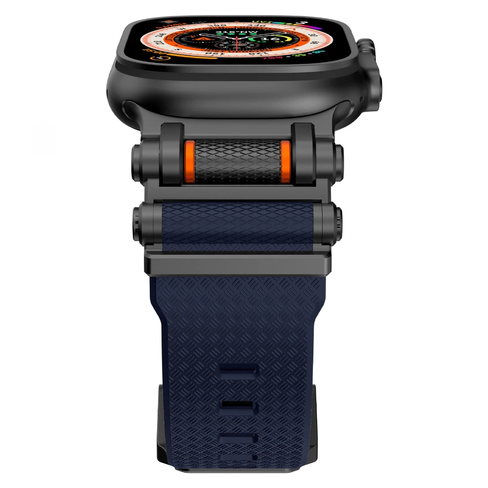 Weiches Silikon-Gummi Sportarmband für Apple Watch Ultra 3 49mm Series 11 10 46mm 9 8 7 6 SE 44mm 45mm Ersatz-Armband – Detail 8