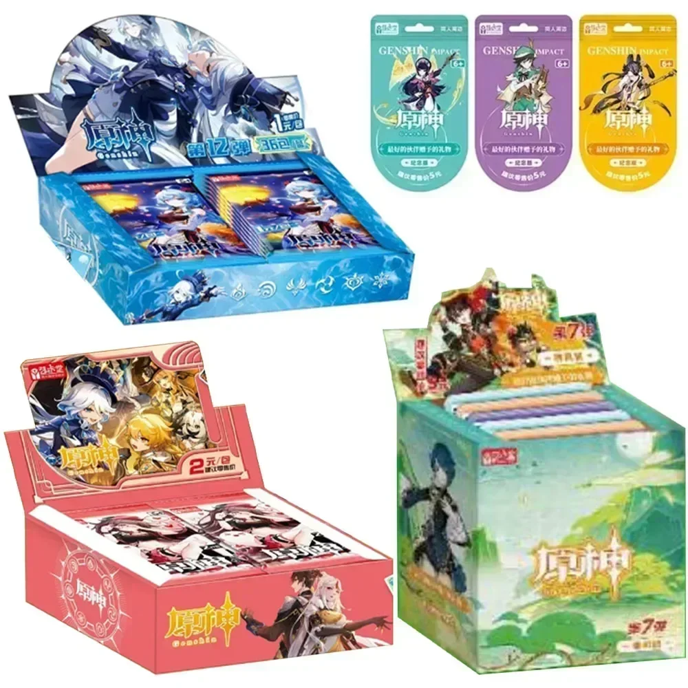 Genshin-tarjeta de impacto Mil Rosas, colección de amanecer, Edición Conmemorativa clásica Deluxe, juego completo de tarjetas