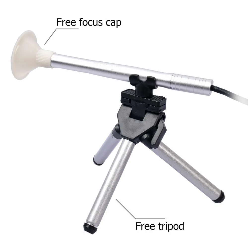 

Supereyes B003+ USB Otoscope Waterproof Portable Video Digital Endoscope 1-500X Microscope Camera Borescope300X with Ki