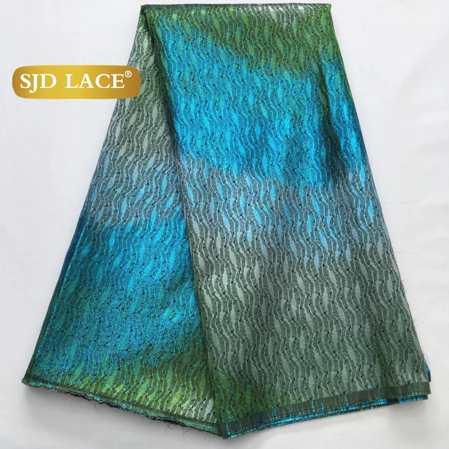 SJD LACE African French Tulle Brocade Lace Fabrics Damask Lace 2026 Latest Nigerian Gilding Jacquard for Women Party Dress 4396