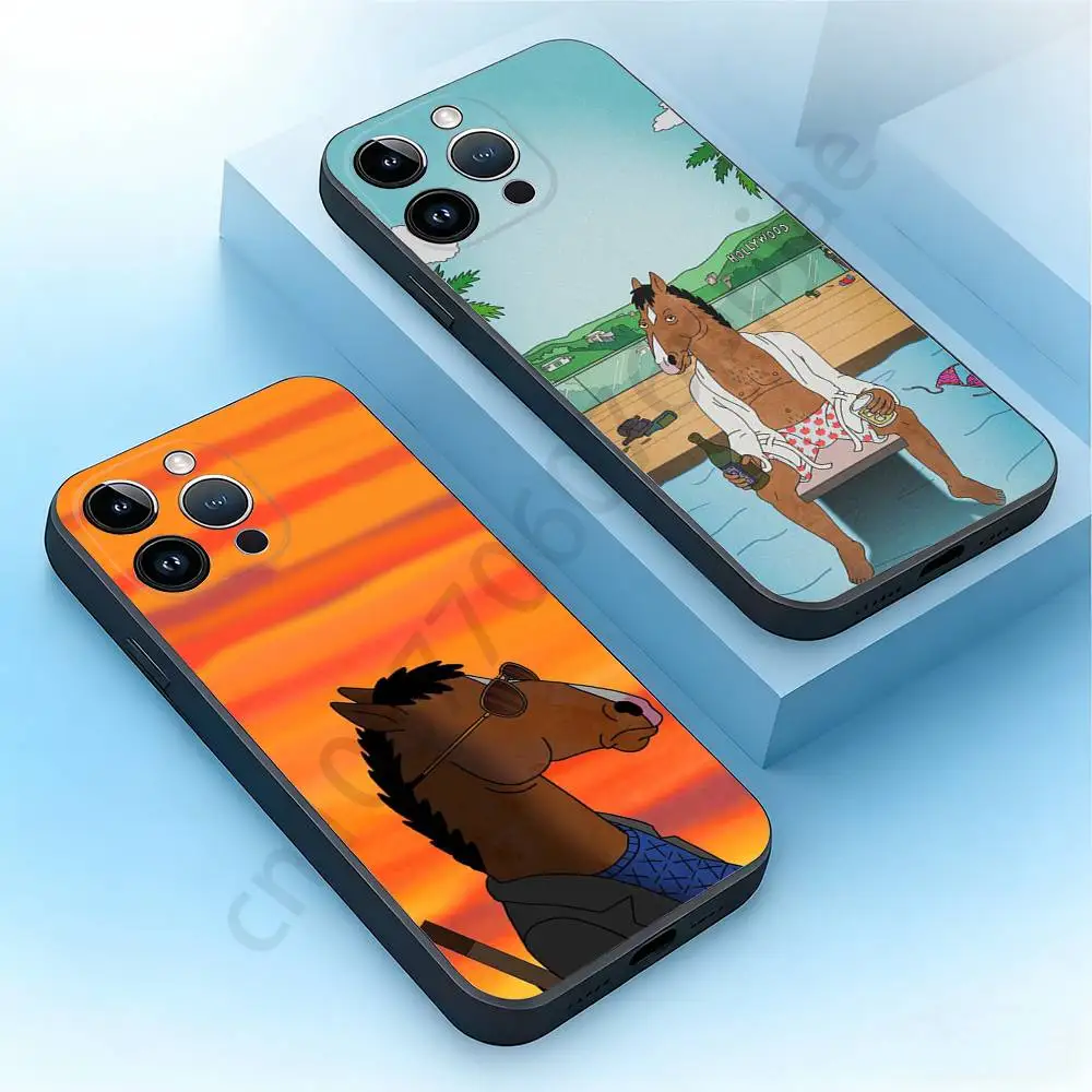

B-BoJack Horseman Phone Case For iPhone 17,16,15,14,13,12,11,Plus,Pro Max,Mini,Soft Silicone Black Cover