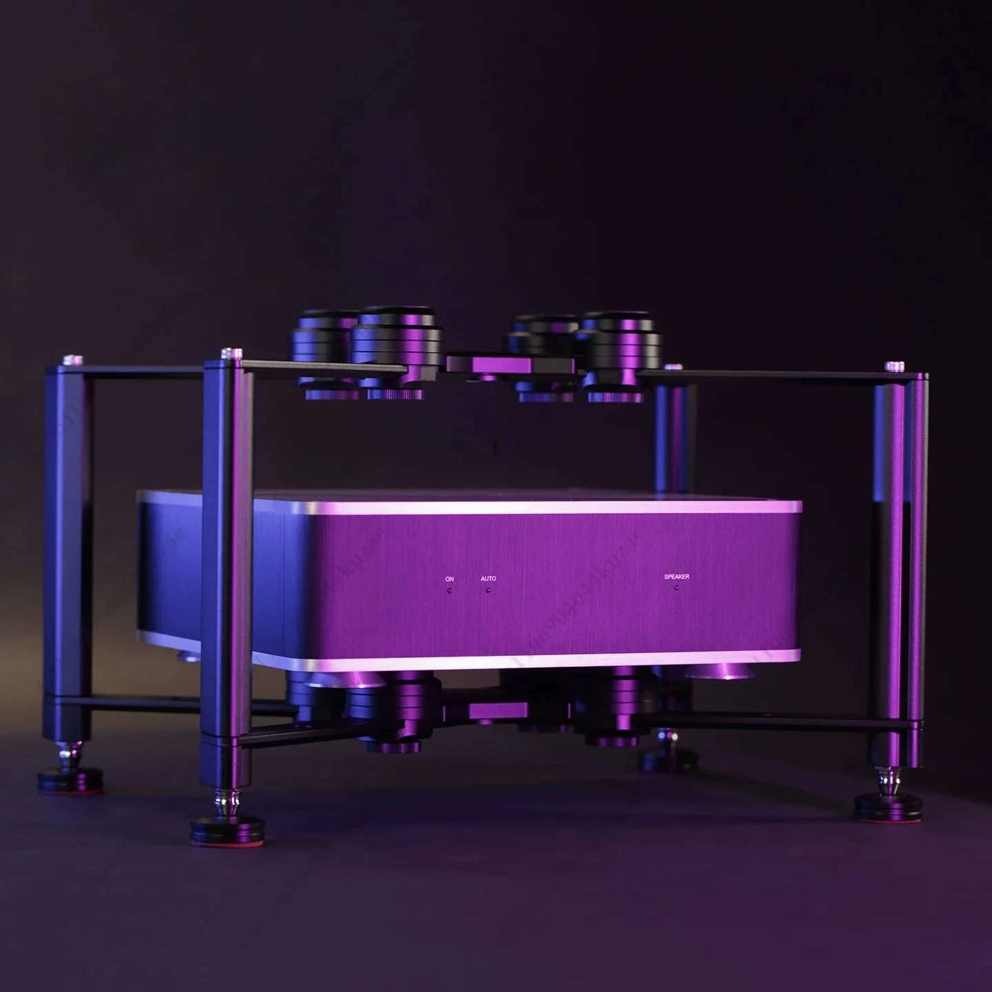 Desktop Shock Absorbing Audio Equipment Rack, Multi-Layer Stand for Amplifier Decoder Headphone Amp with Headset Storage