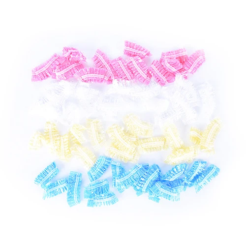 100pcs Disposable Waterproof Plastic Ear Cover Salon Hairdressing Dye Shield Protection Shower Caps Earmuffs Tool Accessories