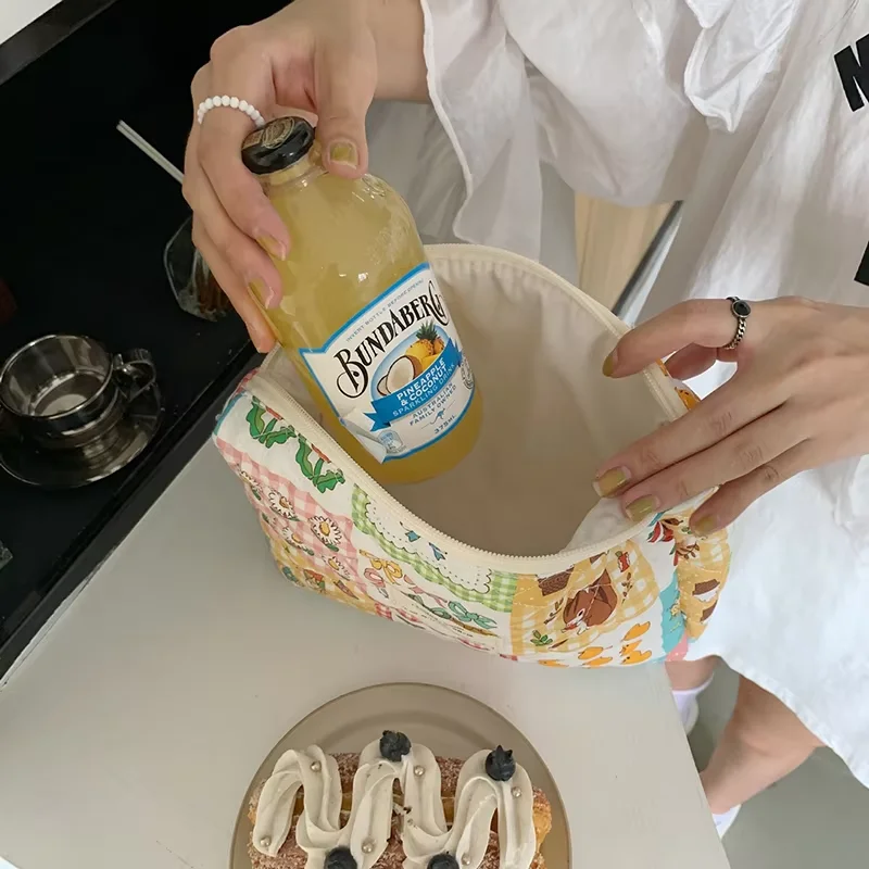 Bolsa de pañales para bebés, bolsa de mamá al aire libre, bolsa de pañales con estampado de dibujos animados, bolso con cremallera, paquete de transporte, bolsa de almacenamiento multifuncional de viaje