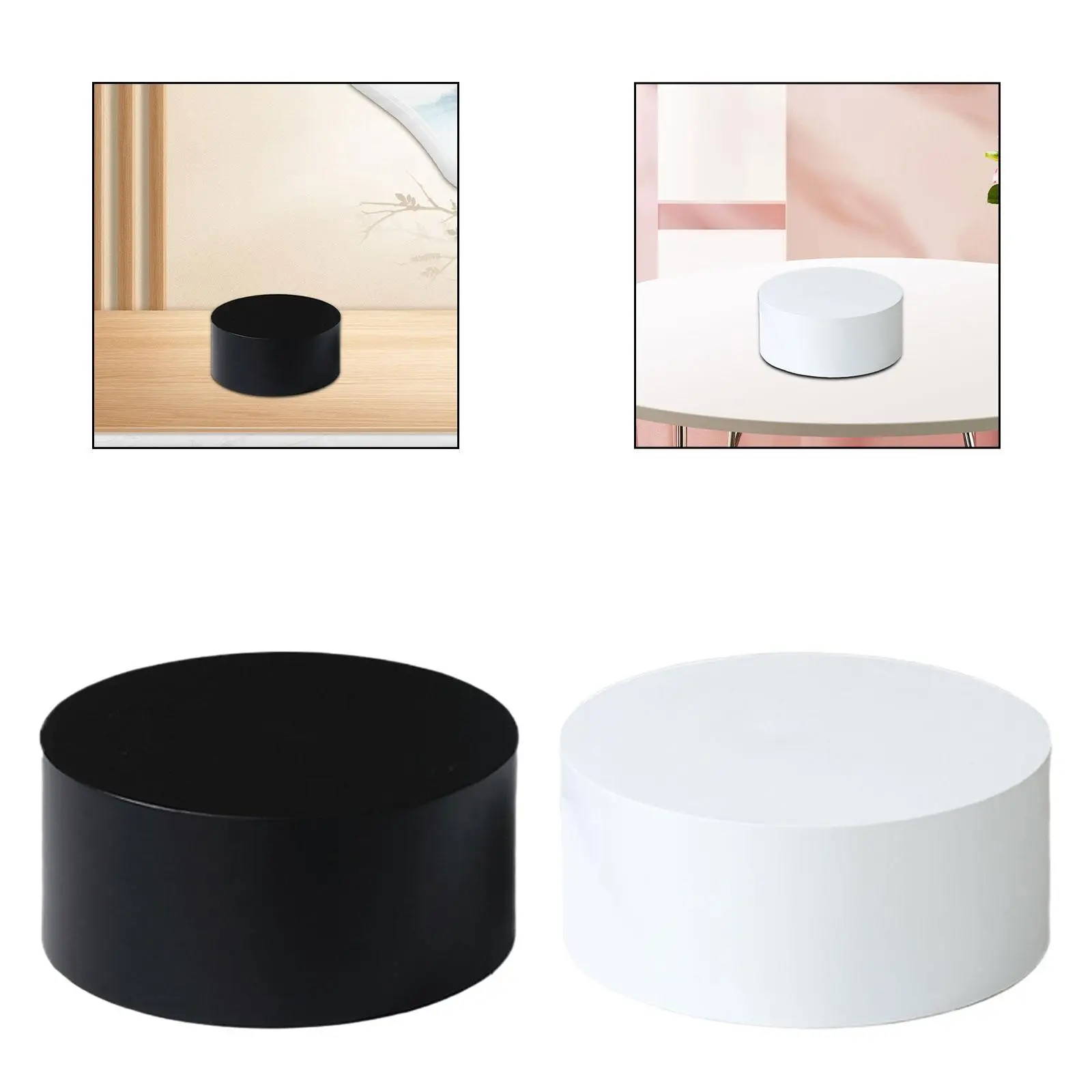 Picture 3: Statue Heightening Base Tabletop Round Base Acrylic Base Multiuse Display Stand for Commercial Use Store Bedroom Cafe Show