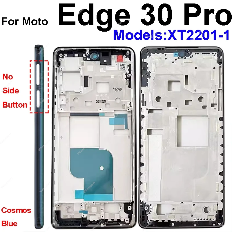 For Motorola MOTO Edge 30 Edge 30 Pro XT2203-1 XT2201-1 Middle Frame Housing LCD Front Frame Bezel Replacement Repair Parts