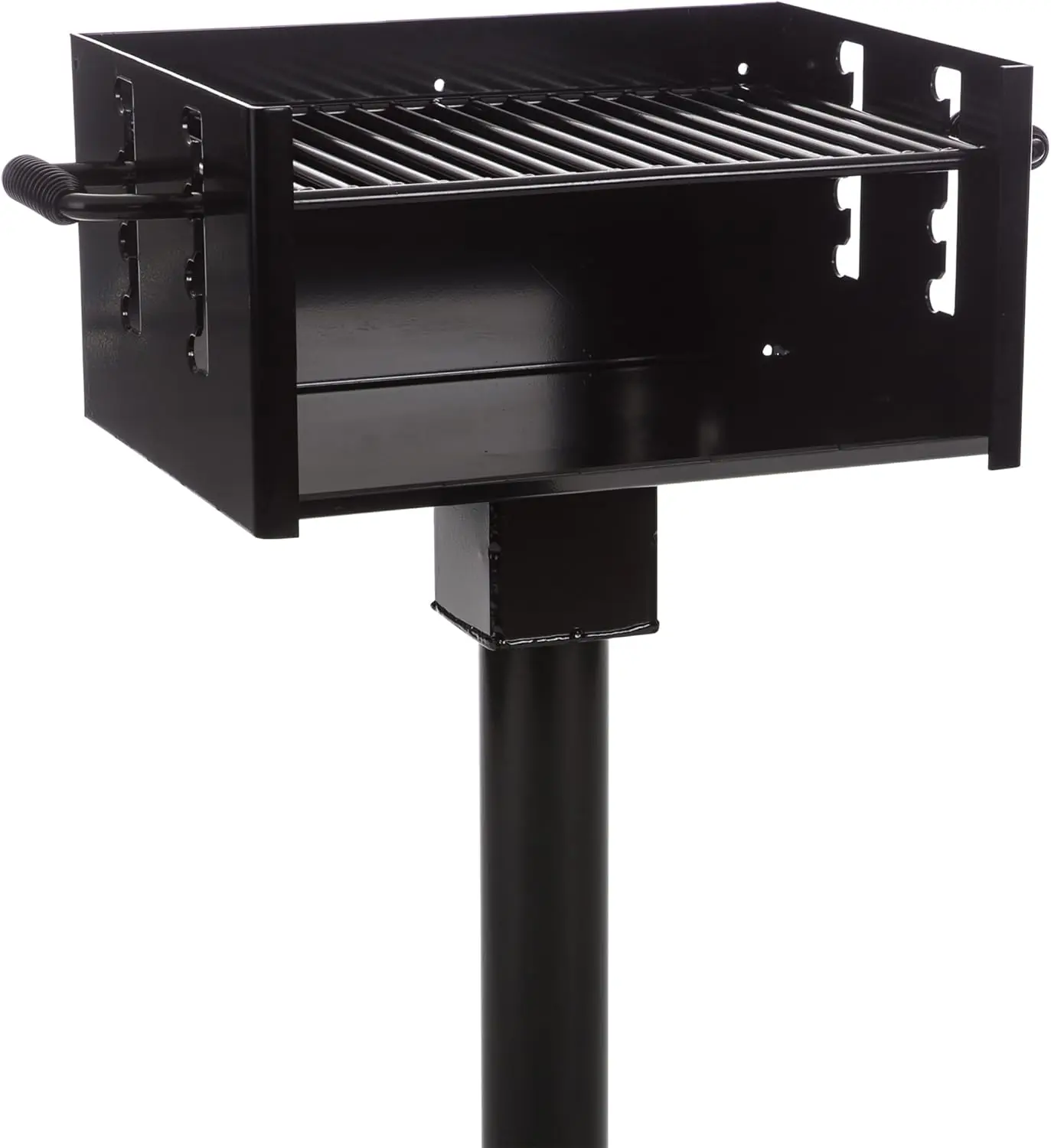 Commercial Grade Park Grill – Heavy-Duty Steel with 300 Sq Inch Cooking Grate, 360° Swivel Post, Made in the USA by Jamestown Ad