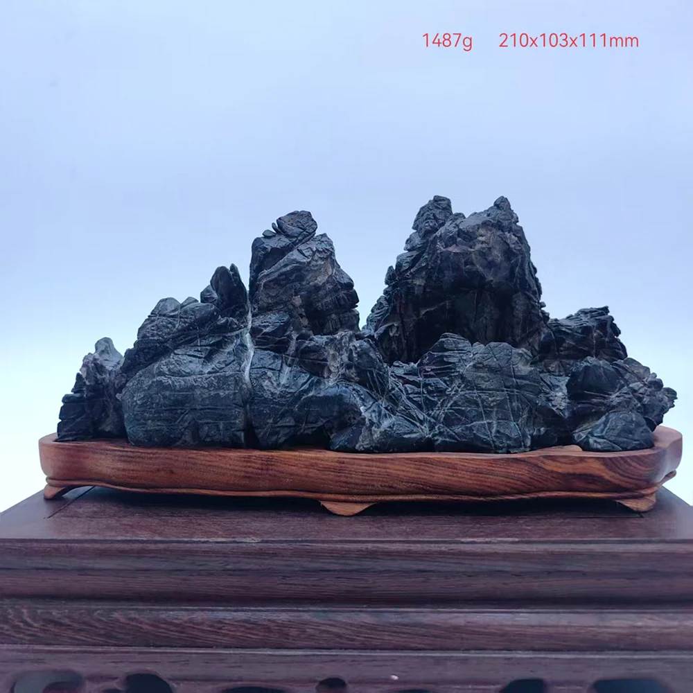 1PC Natural Stone Home Decorations Reiki Rock Collect Black Mountains Office Decoration Minerals Piedras Decorativas Rough Stone