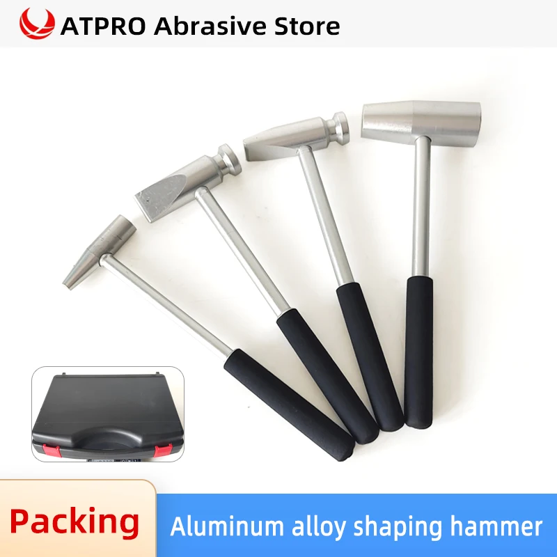 Aluminum Alloy Leveling Hammer Aluminum Body Sheet Metal Dent Repair Hammer 4-piece Set