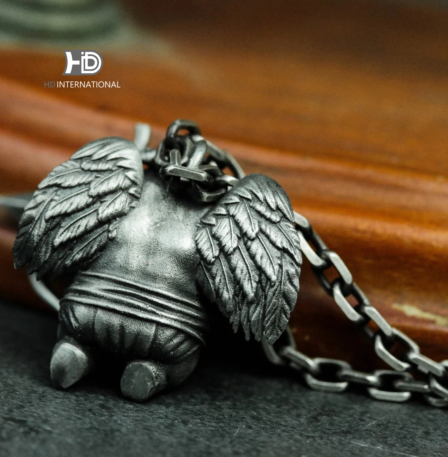 Colgante de Ángel de cerdito de plata 925, collar de Cupido, joyería de Dios del amor