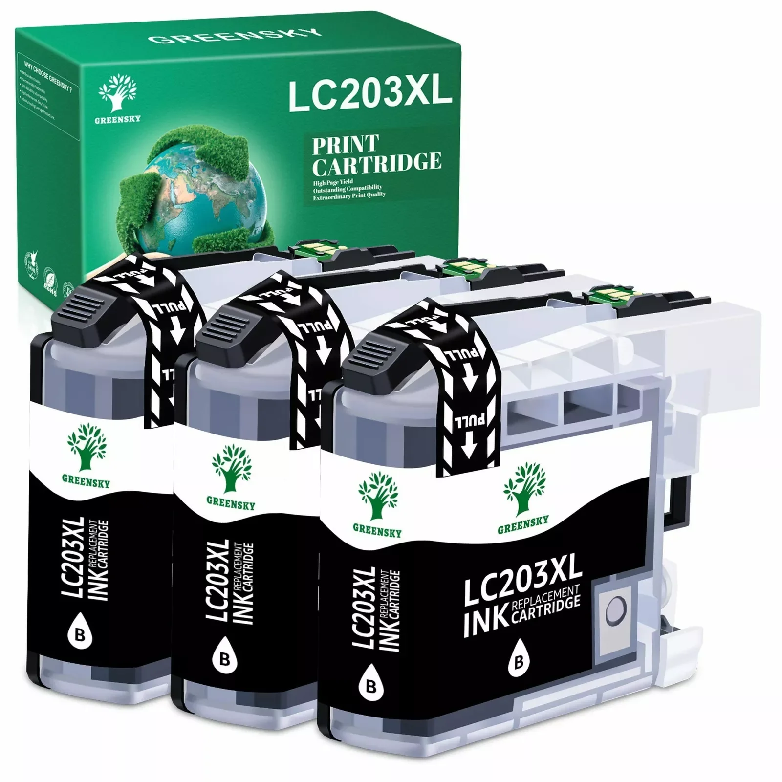 

3x LC203XL Black Ink Set For Brother LC201 MFC-J480dw MFC-J485dw MFC-J4420DW