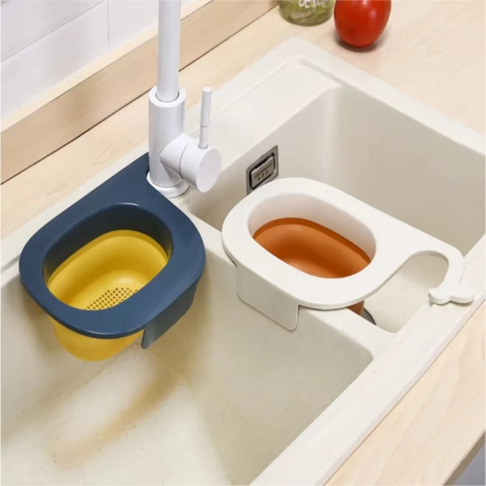 New Folding Sink Strainer Multifunctional Silicone Kitchen Hanging Rack Whale Shape Gadgets Accessories Sink Drain Shelf