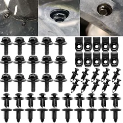 Car Body Bolts & U-nut Clips M6 Screws For KIA Sportage 1 2 3 4 Sorento Rio Engine Cover Undertray Splash Shield Guard Bumper