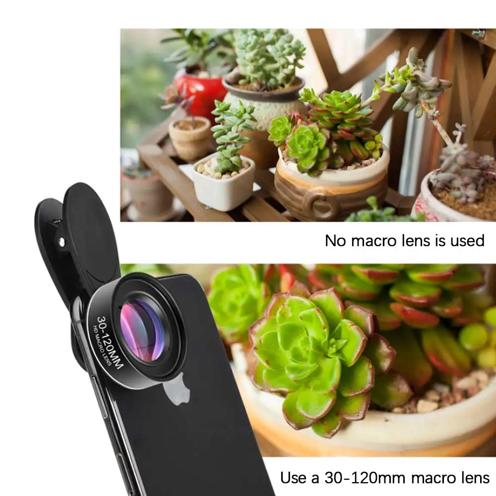 GiAi Phone Macro Lens 3-120mm 4K HD With CPL Star Filters For iPhone Cell Phone Xiaomi Samsung Mobile