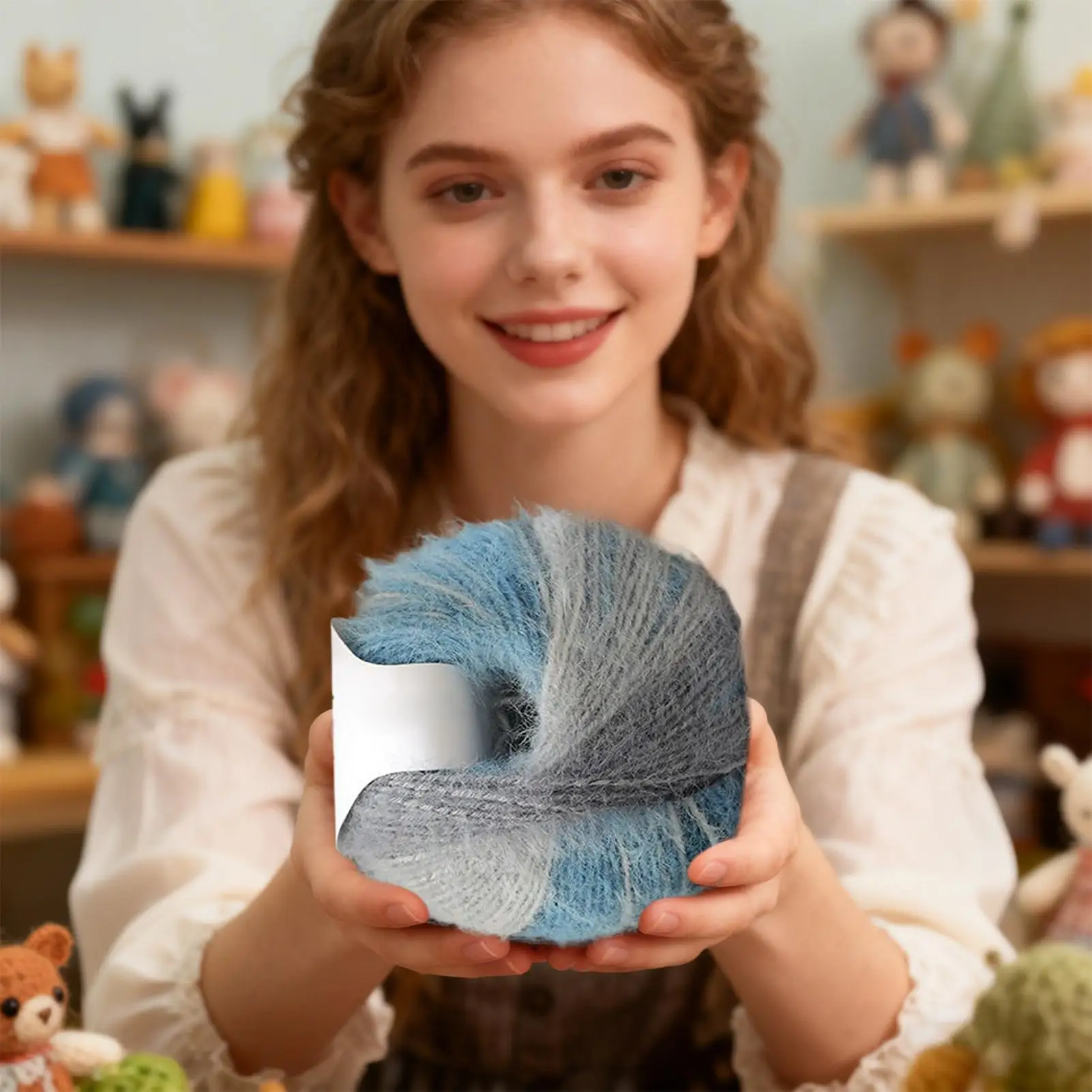 

Yarn For Crochet Wool Acrylic Blend Gradient Cord 2 X 100g Long Pile Soft Crochet Yarn For Hobbyists Quilting Projects