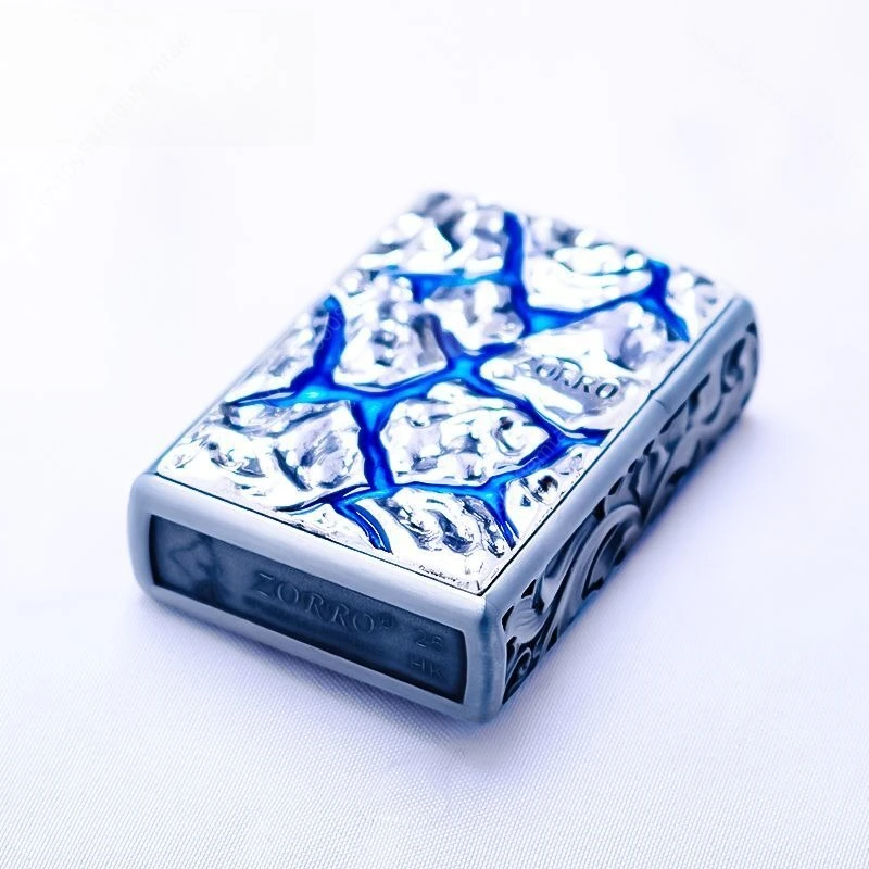 Zorro's 2026 new armor crack fuel lighter, classic windproof grinding wheel lighter, cigarette accessories, men's gift