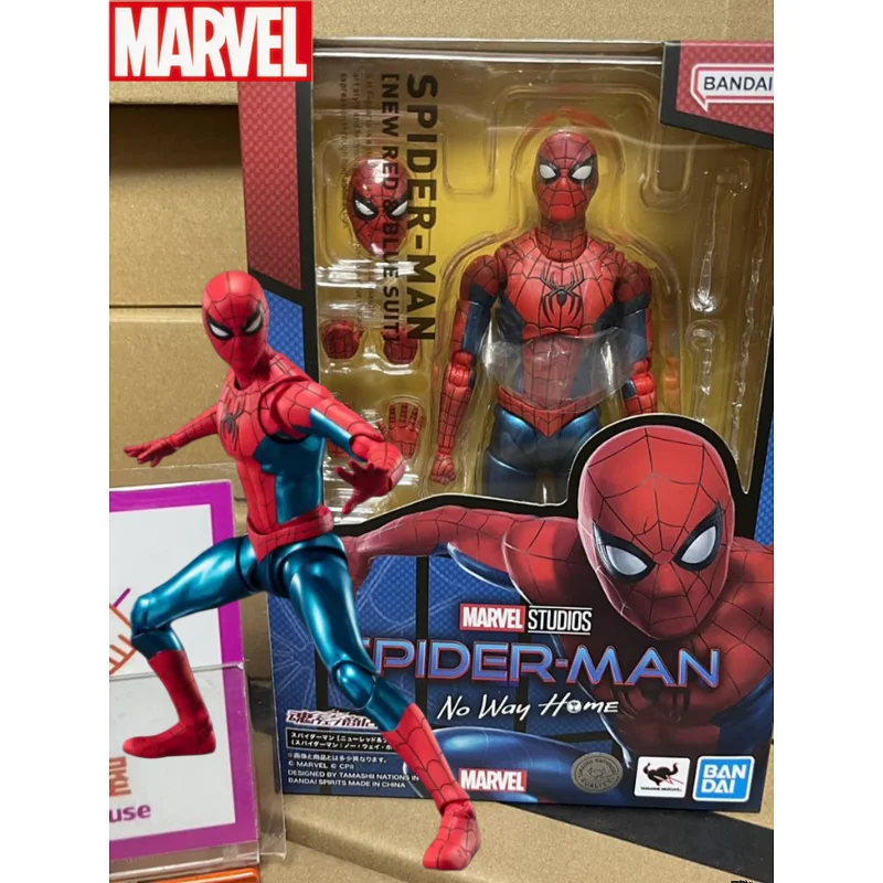 In Stock 100%Original S.H.Figuarts Spider Man New Red & Blue Suit Spider Man: No Way Home Action Figure Model Toys