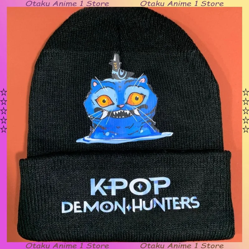 KPop デーモンハンターズ ニット帽 漫画 ルミ ミラ ゾイ プリントキャップ かわいい ユニセックス 暖かい 伸縮性のある帽子 クリスマスギフト 男の子 女の子向け