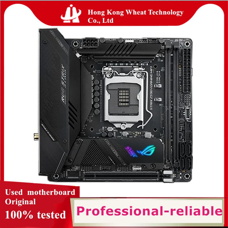 For Intel  Z590 ROG STRIX Z590-I GAMING WIFI Z590i motherboard Used original LGA 1200 DDR4 64GB USB3.0 SATA3 Desktop Mainboard