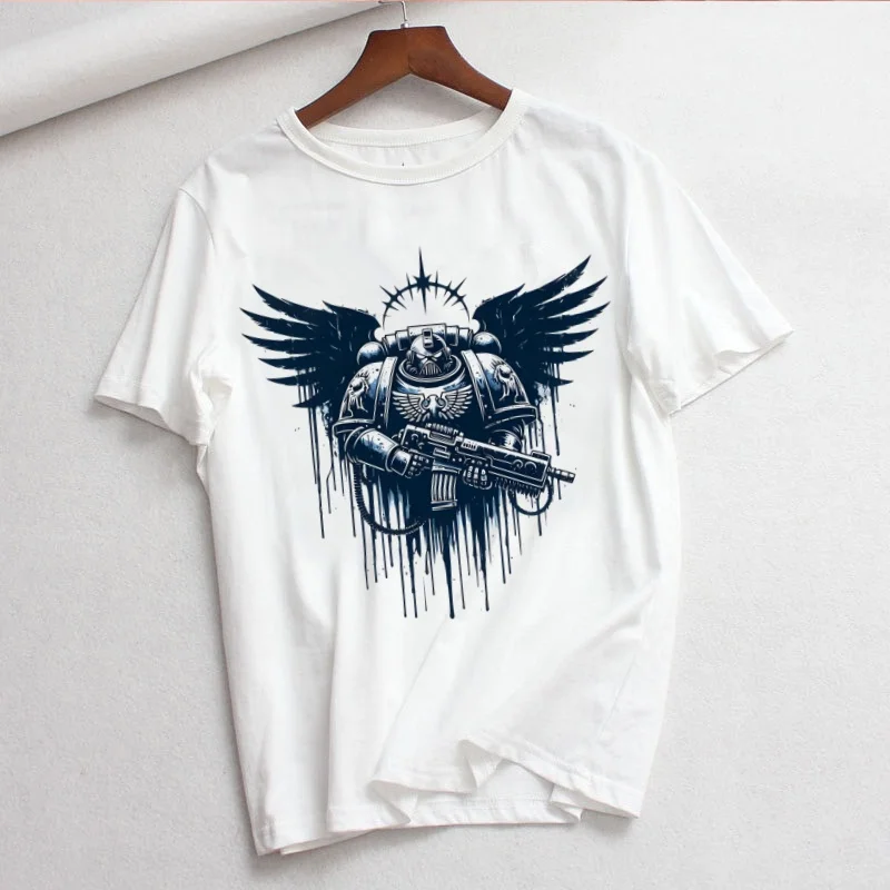 Warhammer 40k المرأة التي شيرت Harajuku سيدة إلكتروني طباعة تي شيرت مضحك الإناث تي شيرت الترفيه عادية موضة الجمالية التي شيرت #3