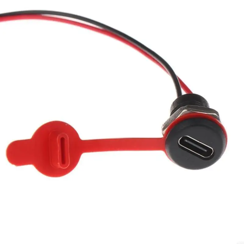 신뢰할 수있는 USB C 유형 C 2 핀 충전 소켓 수분을위한 확고한 스냅 잠금 패널이있는 환경 쉬운 설치