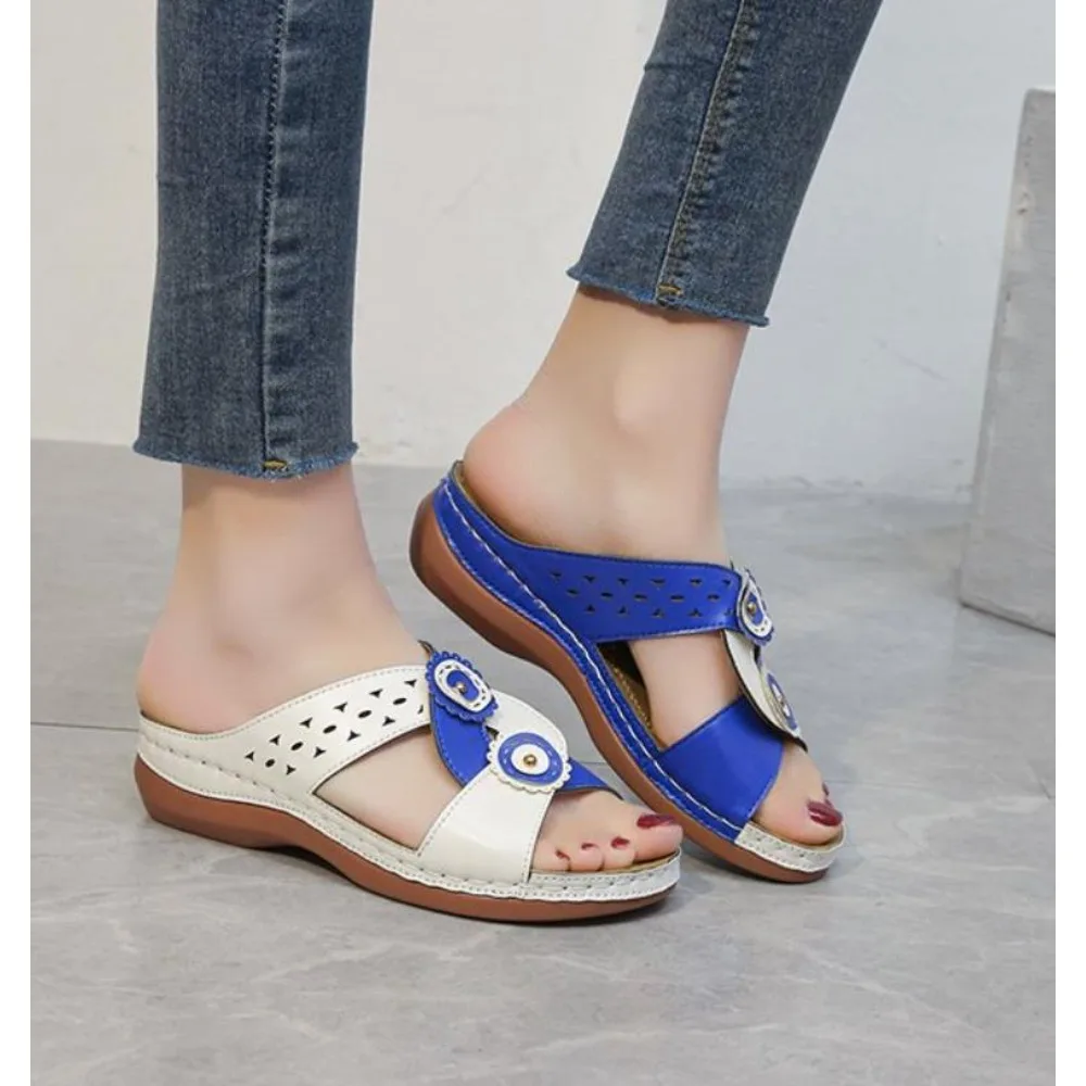 Women Slippers 2025 New Summer Casual Open Toe Shallow Sandals Flats Shoes Low Heels Slippers Slides Women Zapatos De Mujer