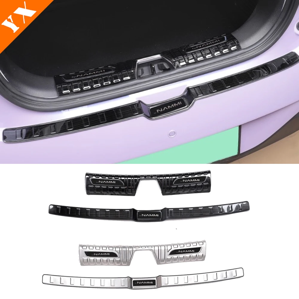 

2025 2026 For dongfeng nammi 01 accessories Stainless Black Silver Trim Car Rear Trunk Protector Plate Anti Hit/Dust sill Cover