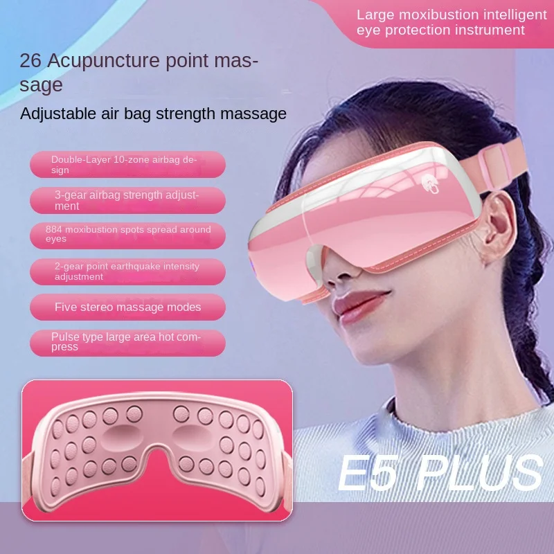 4D Electric Eye Massager Music Hot Compress Air Bag Pressure Vibration Massage Eye Care Instrument Relief Fatigue Improve Sleep