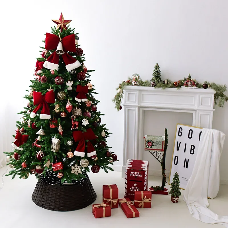 Christmas decoration red set Christmas tree high-end PE mixed tree household  tree ornament