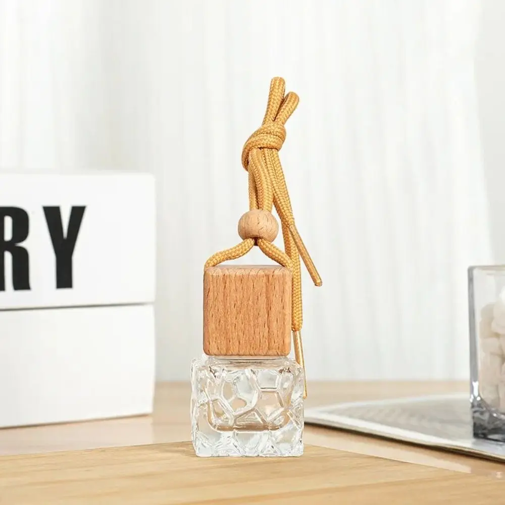 New Mini Fragrance Pendent Bottle Auto Aromatherapy Automotive Decoration Perfume Diffuser Empty Perfum Car Hanging Glass Bottle